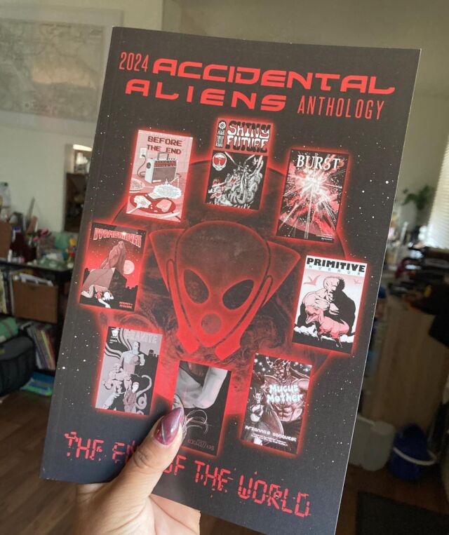 The books are here!!!
They arrived just in time for @comic_con! After many months of hard work, we’re excited for it to make its debut at one of the largest conventions in the world!
Visit us at Small Press (booth K-07) to pick up the books, get some free swag, and say hello to @scottlost, @anditheduke, @colorbyemi, and @xanafera. We’ll also be selling our art prints and taking commissions for the duration of the show!
.
.
.
We hope you’ll also get the chance to say hello to other aliens in Artist Alley!
Stop by EE-09 to say hello to @bobdrawsstuff, artist to “Doombringer”.
Stop by DD-03 to see @attibak, featured in last year’s anthology.
.
.
.
Lastly we hope you’ll be able to swing by the panels we’ll be on.
“Music, Comics, and Games with Indie Creators”, featuring Anditheduke and @ofsynth.
(Thursday at 10:00am, Room 25ABC.)“The Multi-Generational Pop Culture Summit”, featuring @attibak and @anditheduke.
(Saturday at 12:00pm, Neil Morgan Auditorium, San Diego Central Library.)“Not So Strange Bedfellows: The Relationship Between Comics and Pro Wrestling”, featuring Scott Lost.
(Sunday at 12:00pm, Grand 12 & 13, Marriott Marquis San Diego Marina)
.
.
.
We have a big weekend ahead of us! We look forward to seeing you, meeting new friends, and seeing what’s new in the comic book industry. Hope to see you there!
.
.
#sdcc #sdcc2024 #comiccon #sandiegocomiccon #smallpress #smallpresscomics #kickstartercomics #kickstartercampaign #accidentalaliens #crowdfunded #crowdfundedbooks #supportindiecomics #supportindieartists #sandiegoartists #supportsmallbusiness